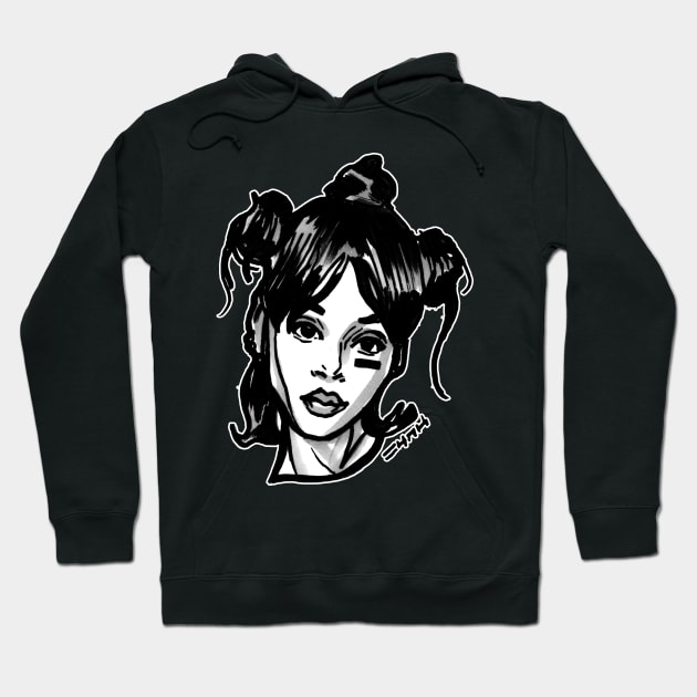 Left Pose Hoodie by sketchnkustom